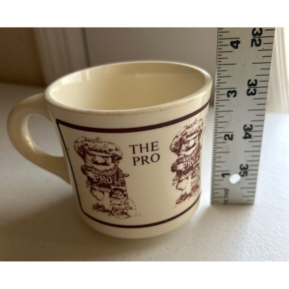 Vintage Thought Factory Ivory & Brown "The Pro" Golf Themed Ceramic Coffee Mug - Picture 3 of 5